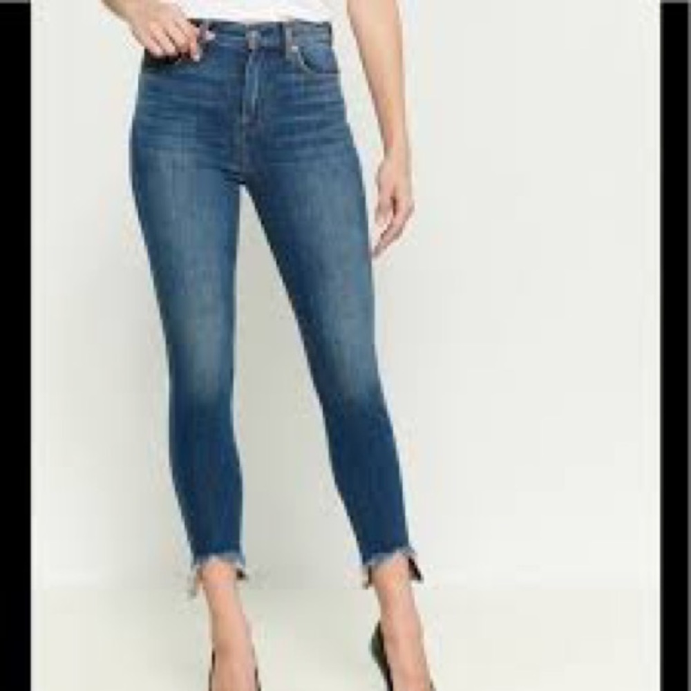 7 for All Mankind Gwenevere Ankle Jeans Raw Hem size 26